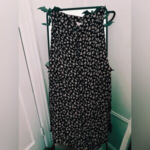 Miss Selfridge Black Floral Midi Dress • Summer • Size 10